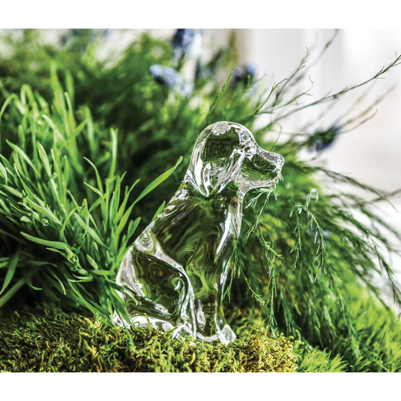 Handmade Glass Dog Figurine