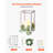 12 Set/36 Pcs Wooden Wedding Lantern Centerpiece, Includes 12 Wooden Lantern Candle Holder 12 Flameless LED Candle 12 Eucalyptus Leaves Wreath for Wedding Table Party Farmhouse Decor, White-791600407