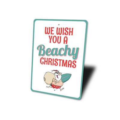 We We You You A Beachy Christmas - panneau en aluminium