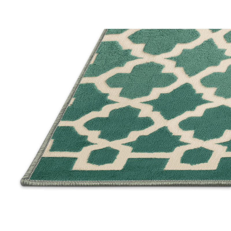 Tapis vert en treillis lavable à la machine, Rectangle de 5 pi x 8 pi
