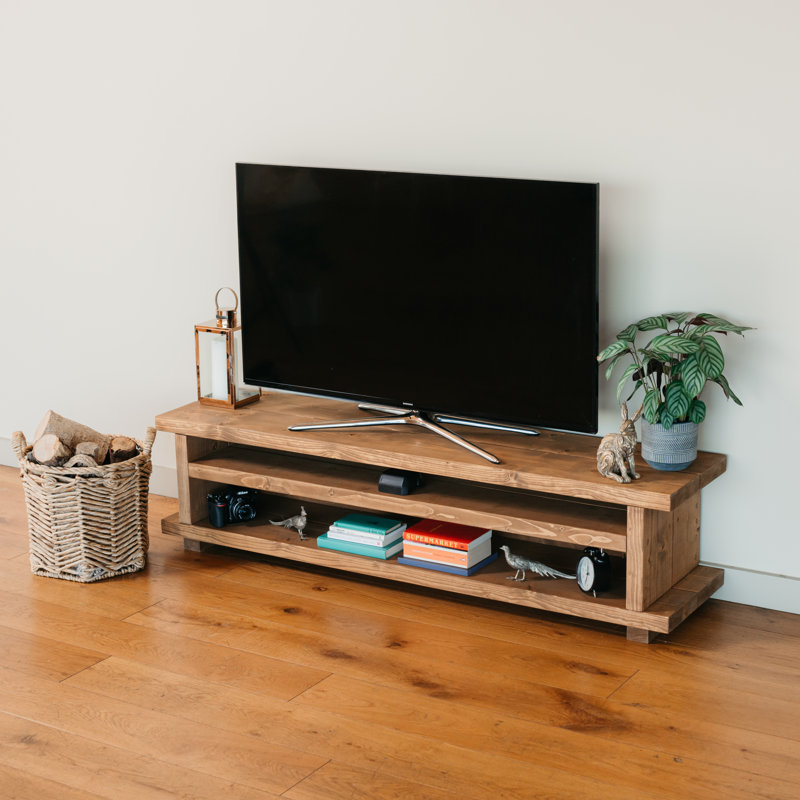 Norley Wood Unfinished Accent for TVs up to 88", Rugger Brown, 220cm