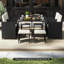9 Pieces Rattan Garden Furniture Set Wicker Chairs Sofa Table For Outdoor Patio-777409995