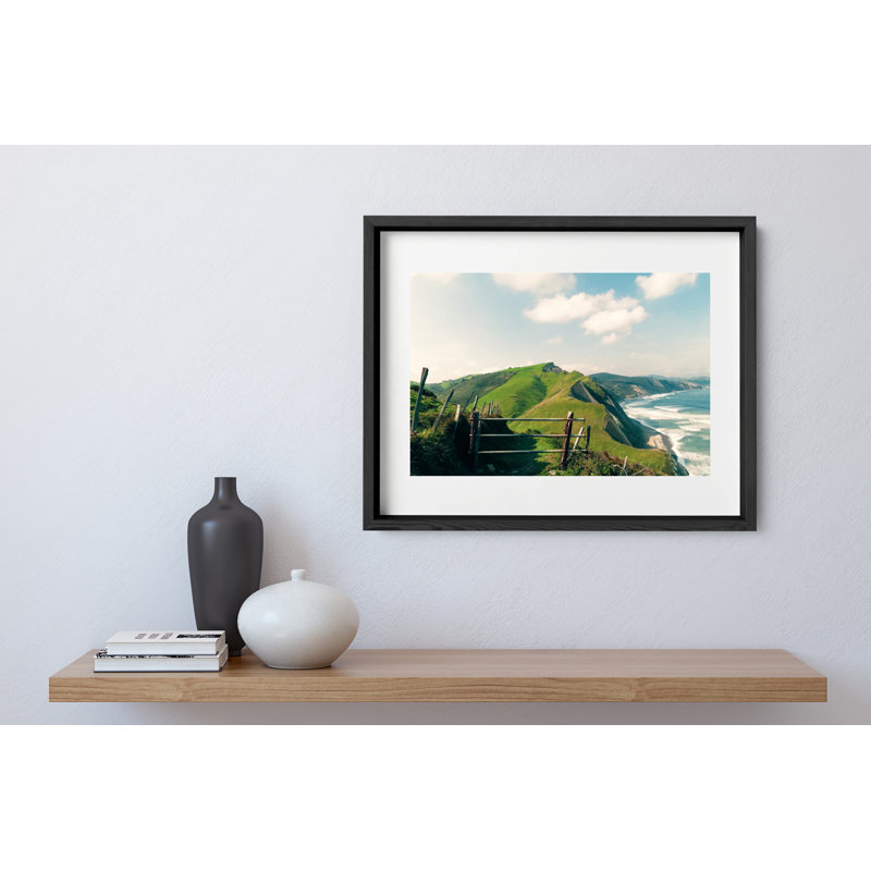 El Camino Print by Joseph Regan, 14" H x 16" W x 0.75" D, Black