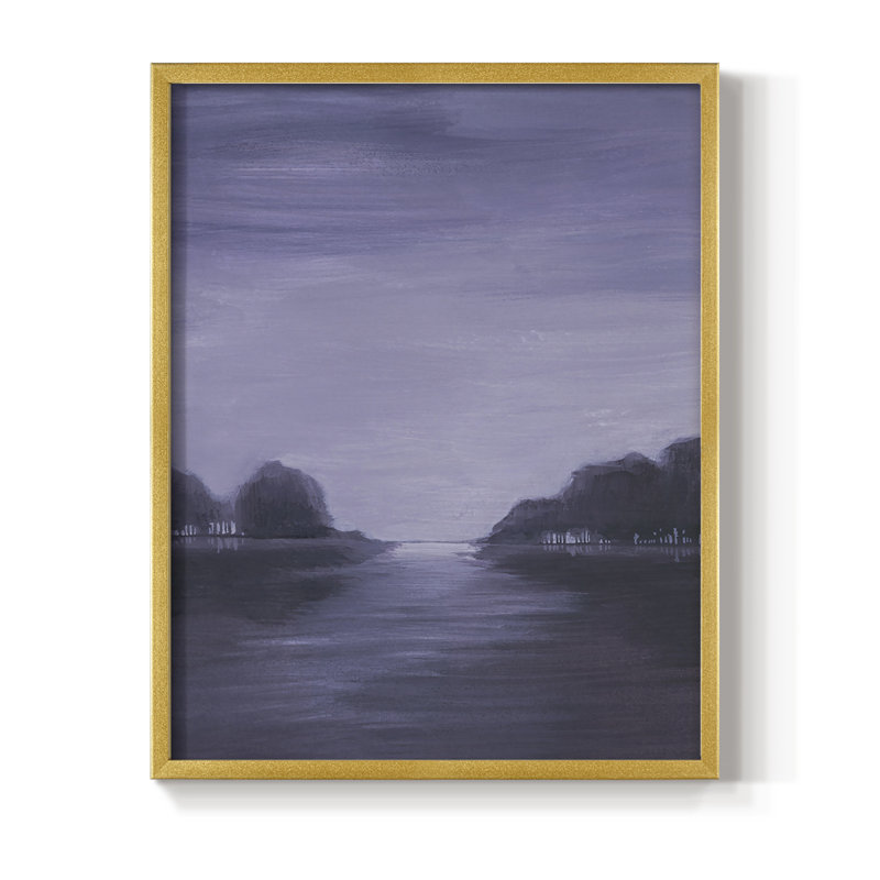 Amethyst Moonlight II, reproduction encadrée - bois massif, H 14 po x l 11 po