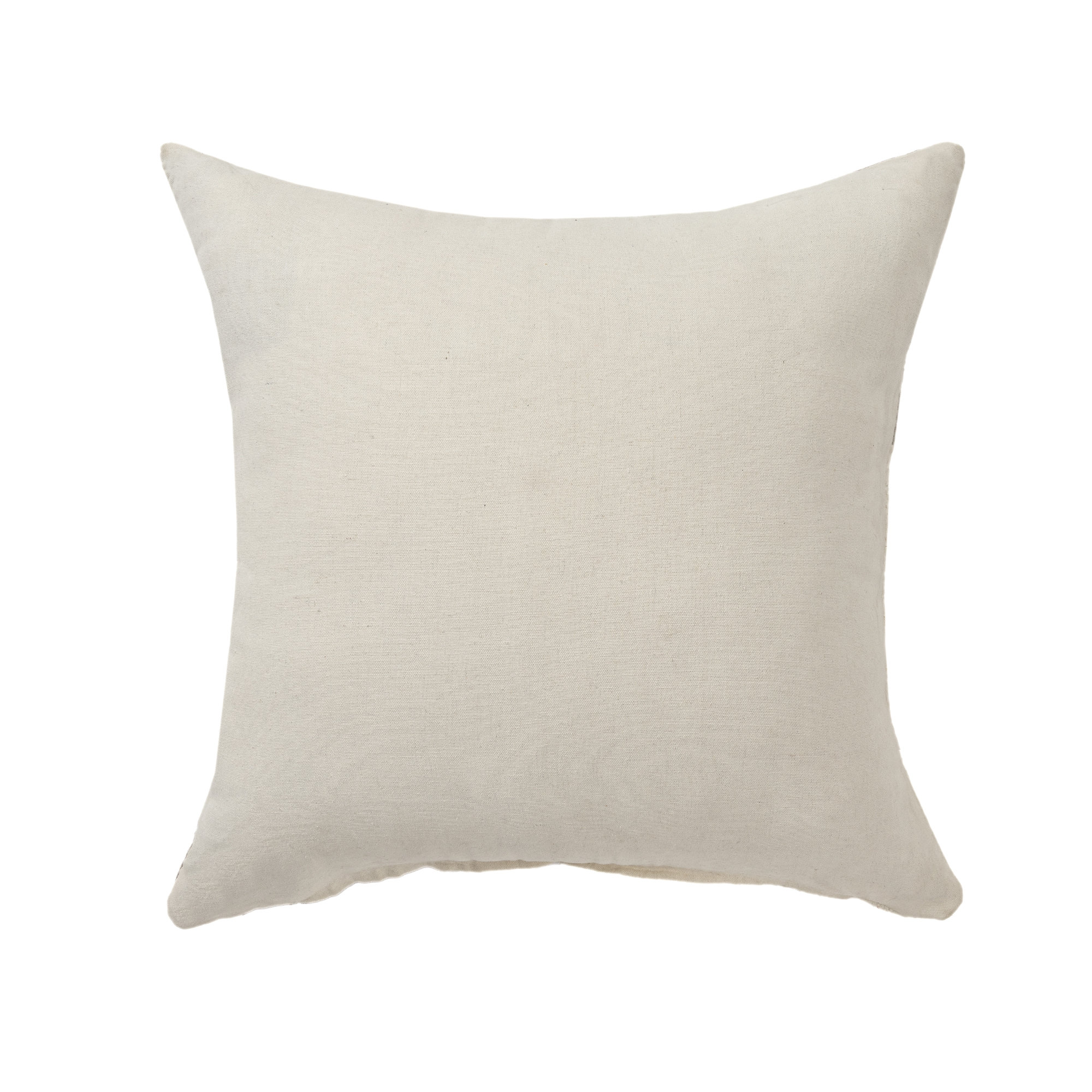 Atelier Contemporary Geometric Hand-Woven Throw Pillow, Brown/Gray/Ivory, Square 24"H x 24"W, Polyester