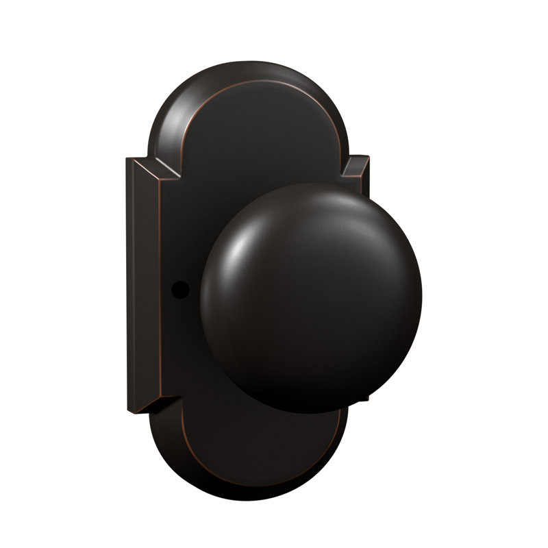 Bravura 906-G2 Macon Privacy Knob on Arched Rose in Oil Rubbed Bronze