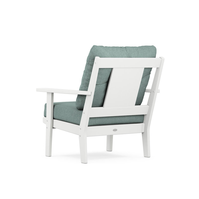 Chaise à assise profonde Lakeside Prairie, Glacier Spa, Blanc