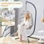 Chaise suspendue en fer robuste avec tissage en osier-306305942