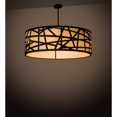 Luminaire suspendu tambour 8 lumières Spoutnik