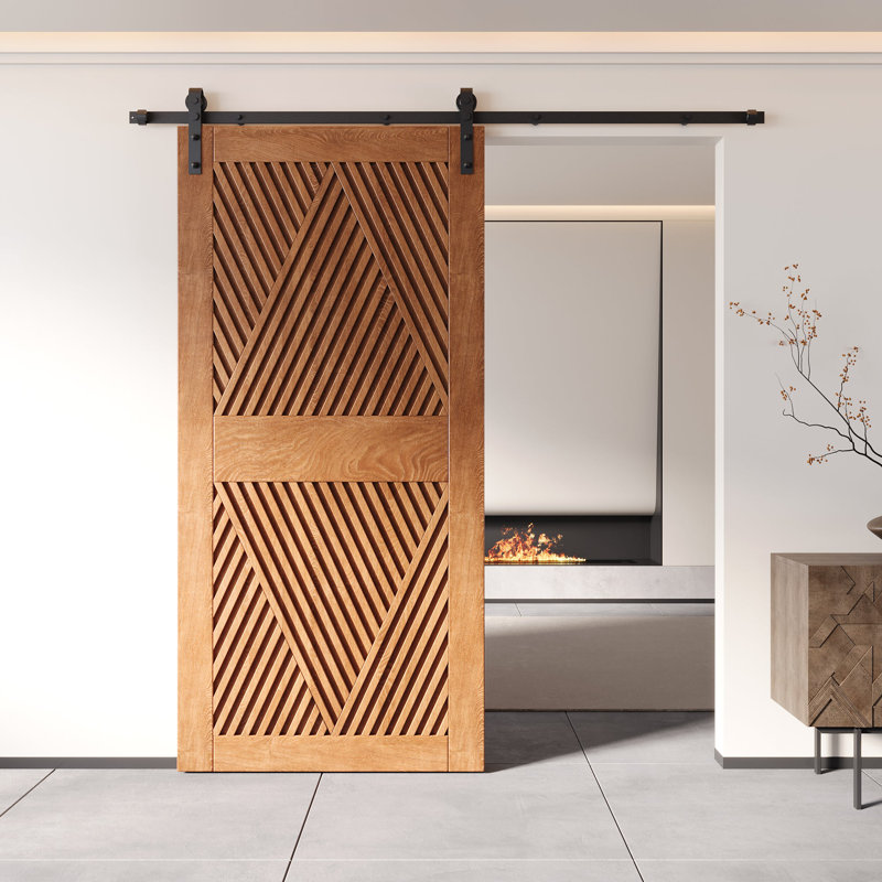 Porte de grange en bois de pin 84 po Homer, 36 po x 84 po