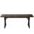 71" Farmhouse Dining Table For 6, Rustic Rectangular Kitchen Table With X-Trestle Metal Legs, Wood Top Dinner Table For Dining Room, Rustic Black-830211592-830211590
