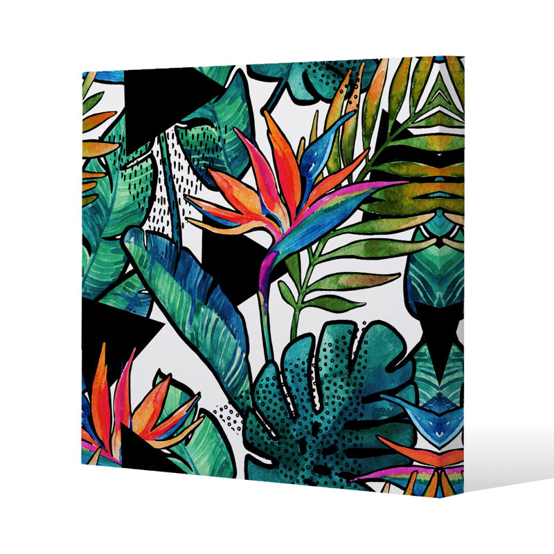 flowers with Slim Style Canvas Print, 15mm Slim Real wood., 40 cm H x 40 cm W