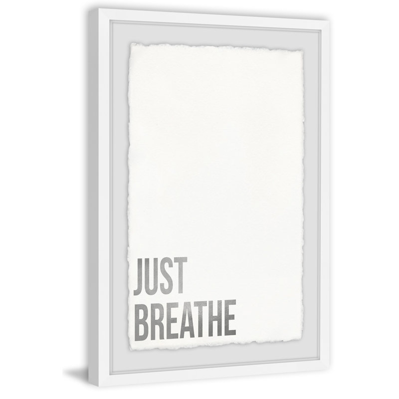 Just Breathe - Single Picture Frame Print, 61cm H x 41cm W x 4cm D