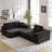 Boneless Modern Upholstered Sectional Sofa With 6 Pillows, No assembly required-2145291327-2145291313-2134752909