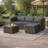 Dossena Wicker 3 - Person Modular Patio Conversation Sets with Cushions-1328985528