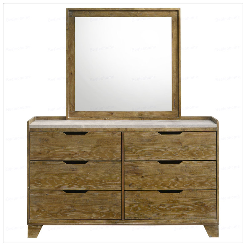 Commode 6 tiroirs avec miroir
