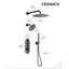 Angelsey Thermostatic Shower System with Push-Button Valve, Dual Shower Head and Hand Shower-86512766