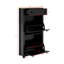 Rangement fonctionnel avec 2 tiroirs rabattables, armoire à chaussures avec tiroir à motif de grain de bois-249069260