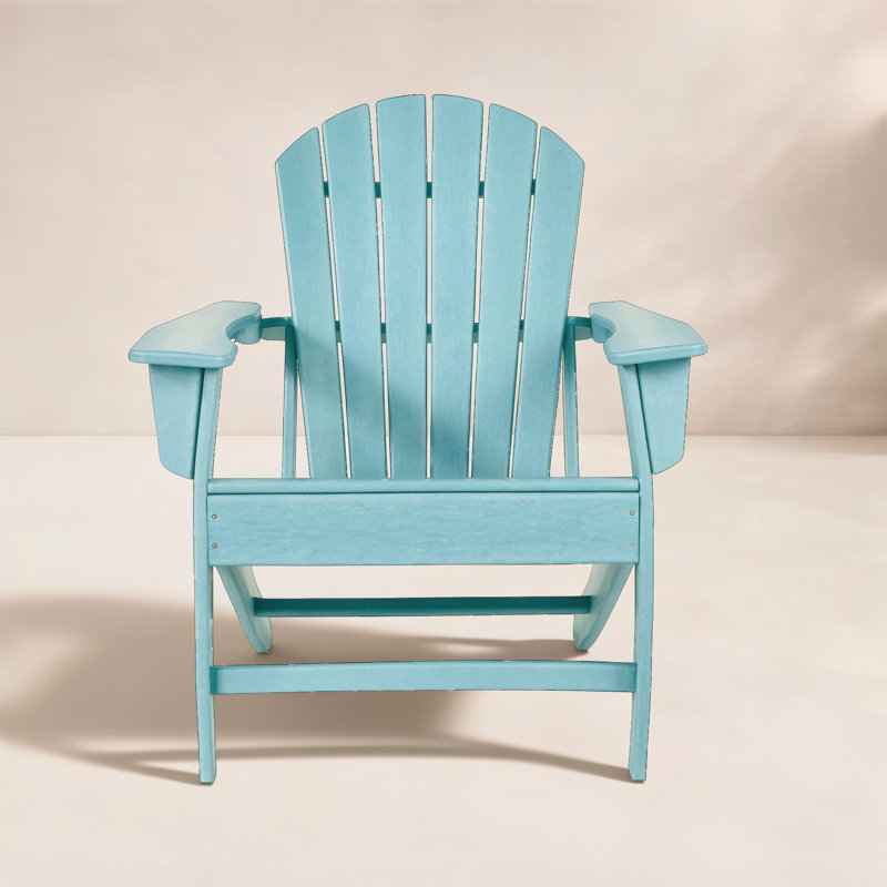 Emory Foldable Outdoor Adirondack Chair, Turquoise