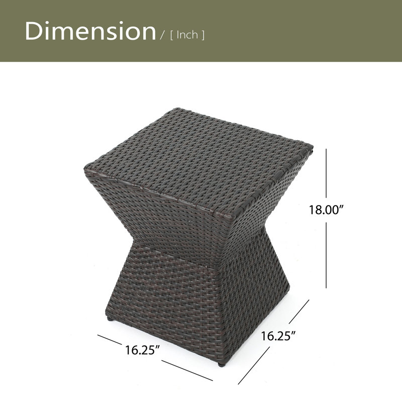 Outdoor Wicker End Table