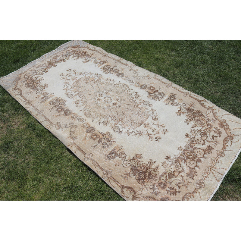 Tapis turc en laine fabriqué à la main de style Oushak, idéal pour la décoration de salon