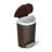Simplehuman 50 Liter / 13 Gallon Semi-Round Kitchen Step Trash Can with Secure Slide Lock, Plastic-11266105