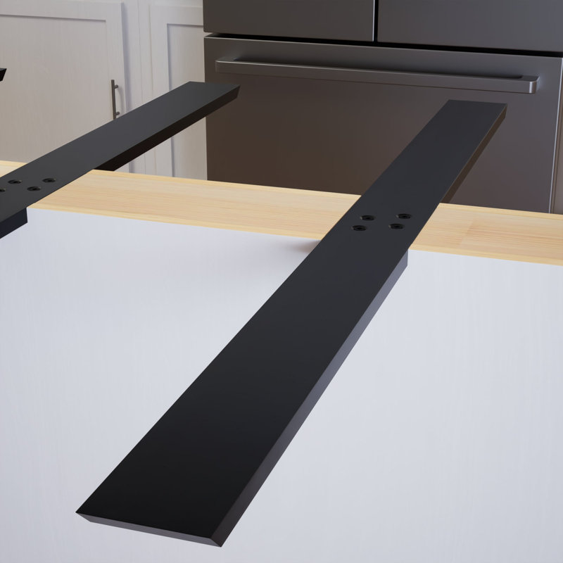 22 po x 2,5 po x 0,50 po - Support de comptoir mural original - Aluminium, H 0,5 po x l 22 po x P 2,5 po