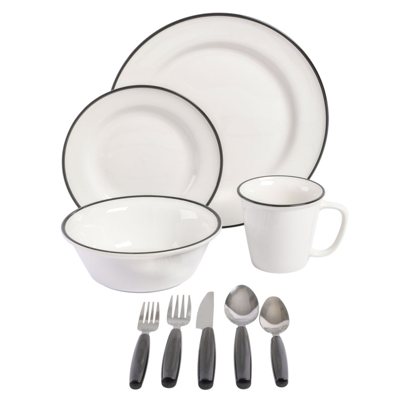 Gibson Home 95-Piece Complete Kitchen Starter Kit, Black