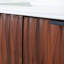 Ensemble de meuble-lavabo sur pied moderne en chêne noyer-453839894