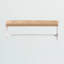 Banc en papier tissé blanc avec cadre en bois d'acajou Yannick, H 17,65 po x l 47,19 po x P 14,66 po