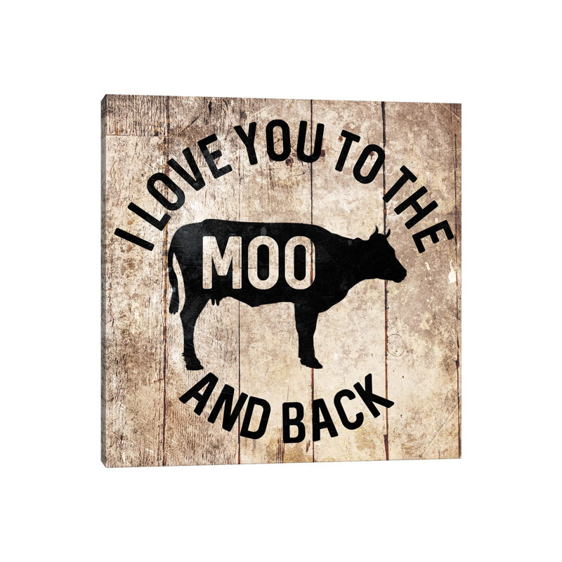Moo And Back by Milli Villa - Wrapped Canvas Print, 66.04 cm H x 66.04 cm W x 1.91 cm D