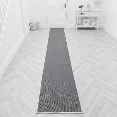 Runner Solid Colour Flatweave Area Rug