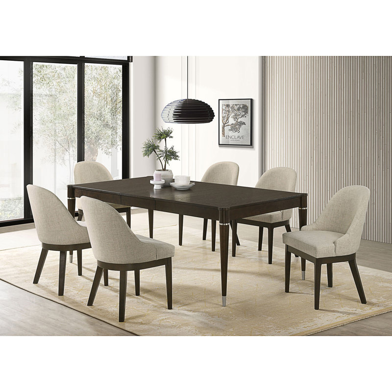 Blakely Ash Brown 7-Piece Rectangular Dining Set