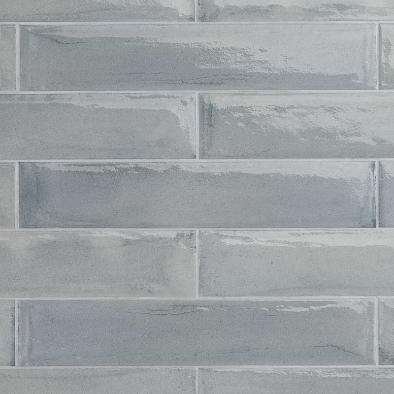 Paint 3x16 Glossy Porcelain Tile, Azur Blue