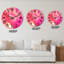 Rose et or fuchia liquide Art II - horloge murale moderne-430249129