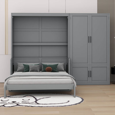 Lit escamotable avec placard Culbreth