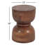 Table de bout en bois massif H 18 po x l 13 po