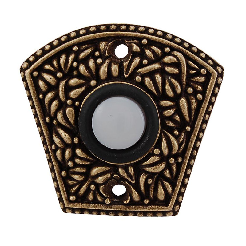 San Michele Fan Push Button, Antique Brass
