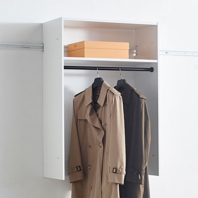 Devi Oak Wall Mounted Wood Closet System