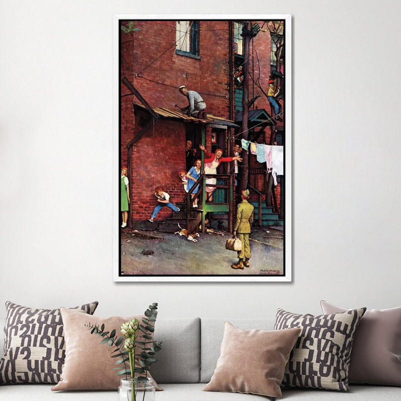 Homecoming G.I. by Norman Rockwell - Gallery-Wrapped Canvas Giclée on Canvas, Classic Wood, 66.04 cm H x 45.72 cm W