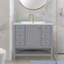 Meuble-lavabo simple 36 po avec plateau en céramique Obieze-215275565