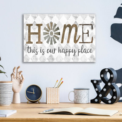 «Home - This is Our Happy Place» par Marla Rae, art mural en verre acrylique