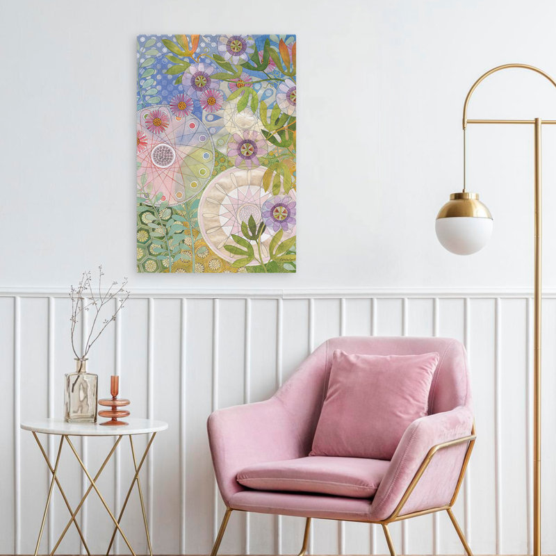 Jardin fantaisiste Mid-Century moderne et bohémien IV, H 24 po x l 16 po