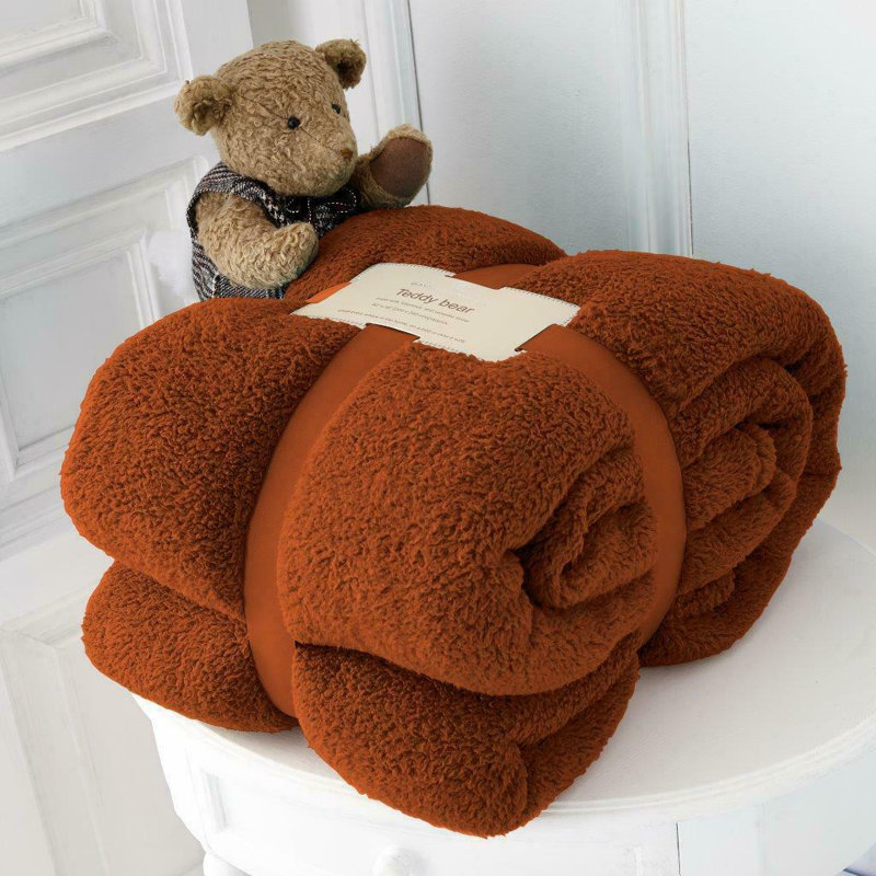  Standard Throw Blanket, W130 x L180cm, Burnt Orange
