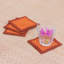  Handmade Marigold Sensations Cotton Coasters (Set Of 4)