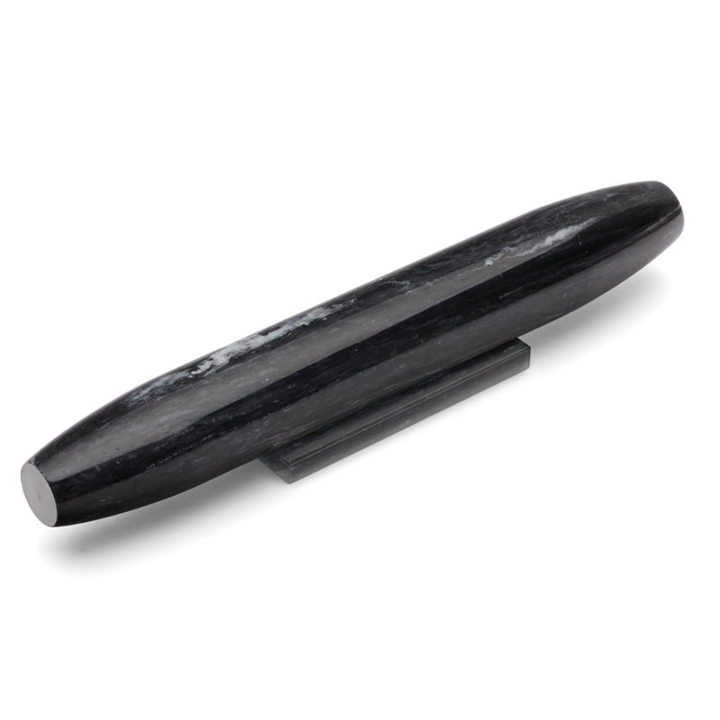Fox Run Brands Marble No Power Source Required / Manual French Rolling Pin, Black