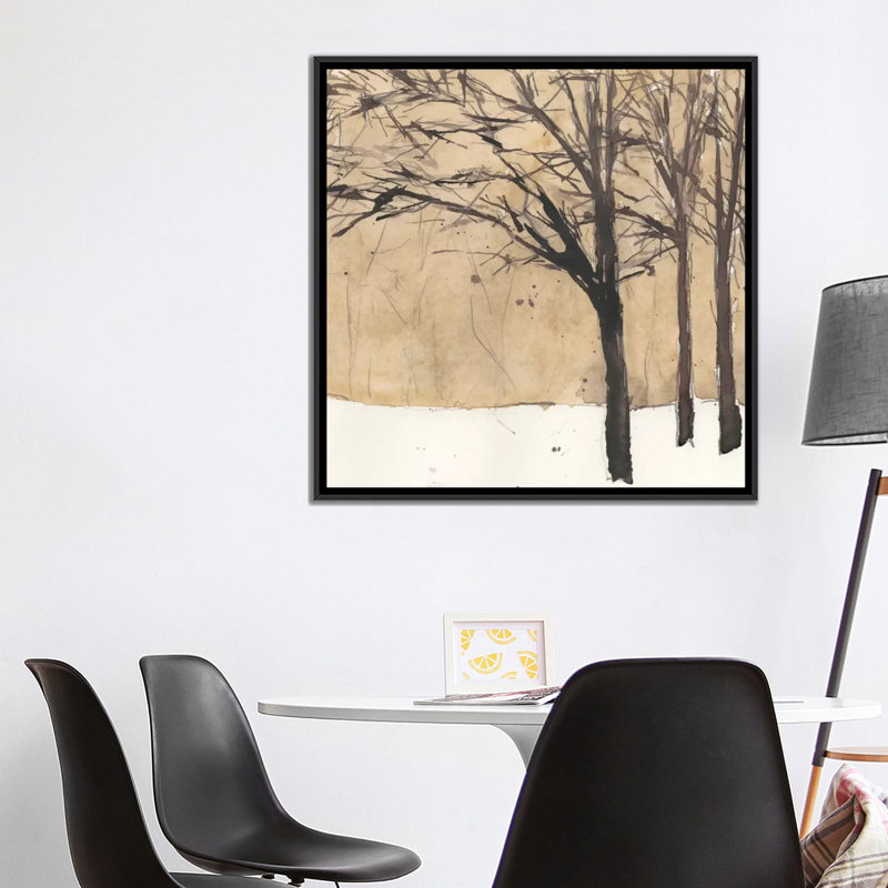 « forest sketch ii », impression sur toile, H 18 po x l 18 po x P 1,5 po, Toile avec cadre noir, Pas de tapis