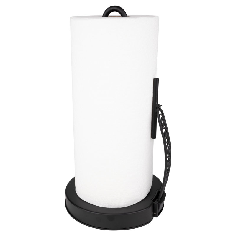 Porte-essuie-tout Scroll Tension, Noir