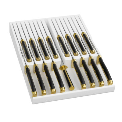 Bamboo In-Drawer Knife Block