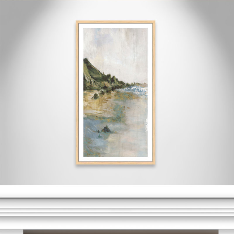 Impression «Tide’s Edge» par Casa Fine Arts, H 55 po x l 31 po x P 1,25 po, Naturel, Reproduction encadrée avec passe-partout